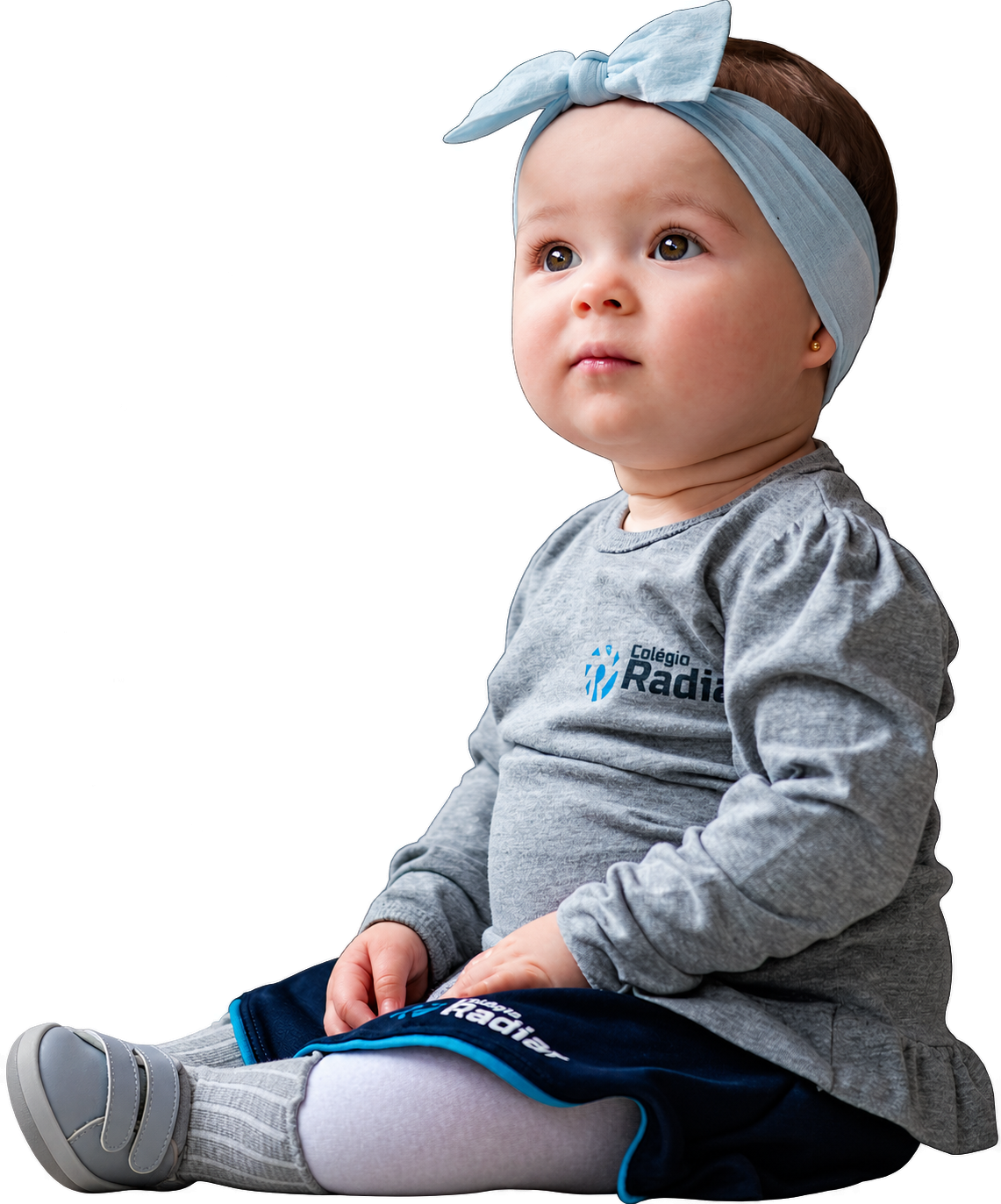 Bebê com uniforme do Radiar